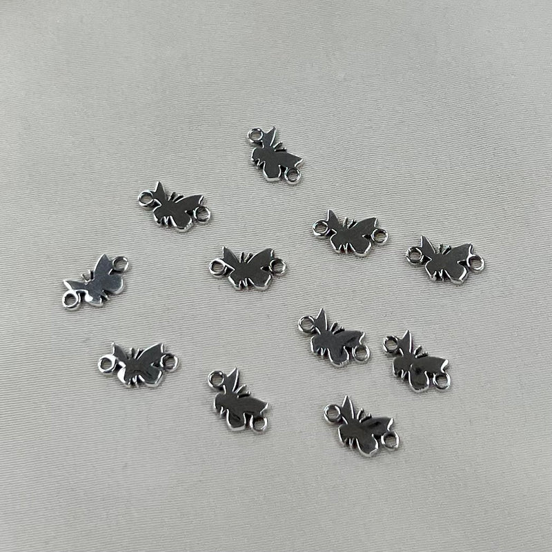 CN16 - 6mm Butterly Sterling Silver Connectors (3 pcs)