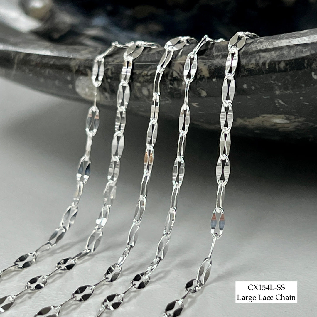 CX154 - Elongated Sequin Chain by the foot