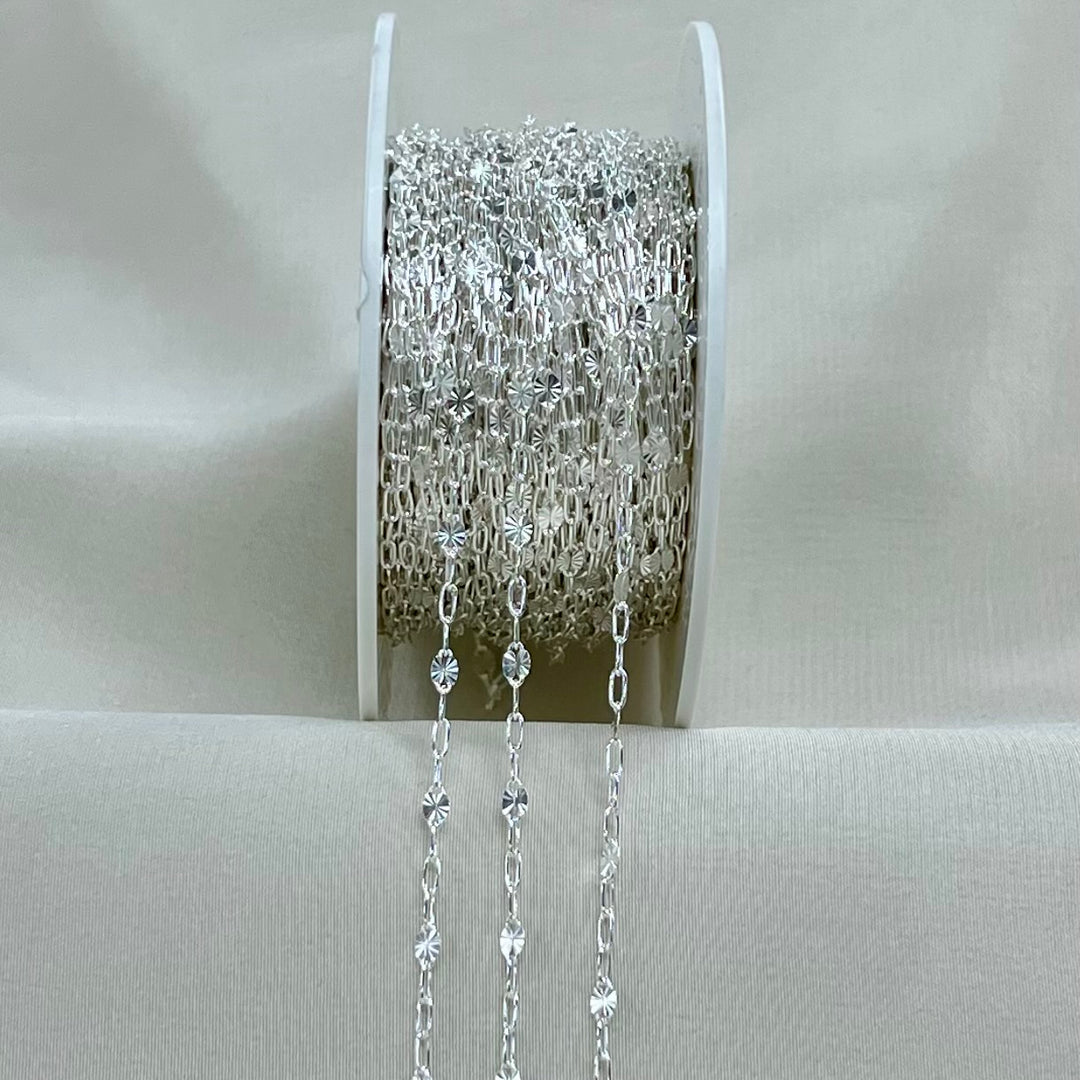 CX72S: 2.6mm Starlight + Paperclip (3+1) chain by the foot