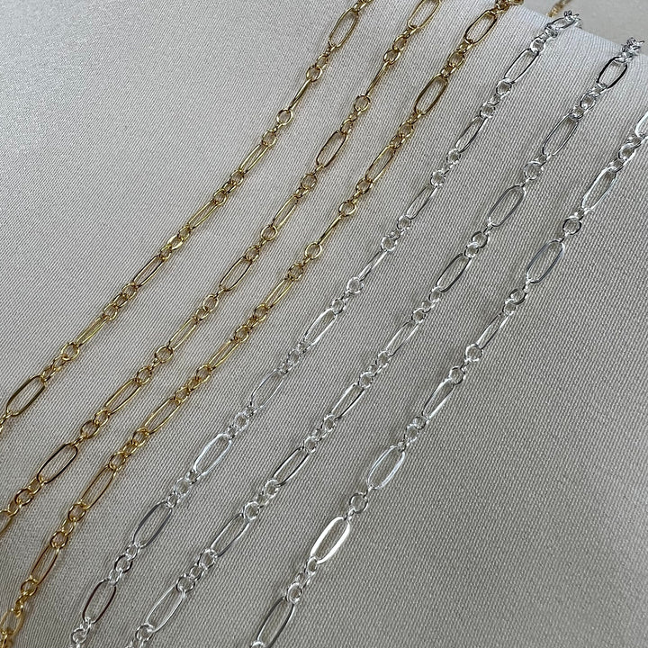 CX38S: Long + Short 1.7mm small PC chain by the foot