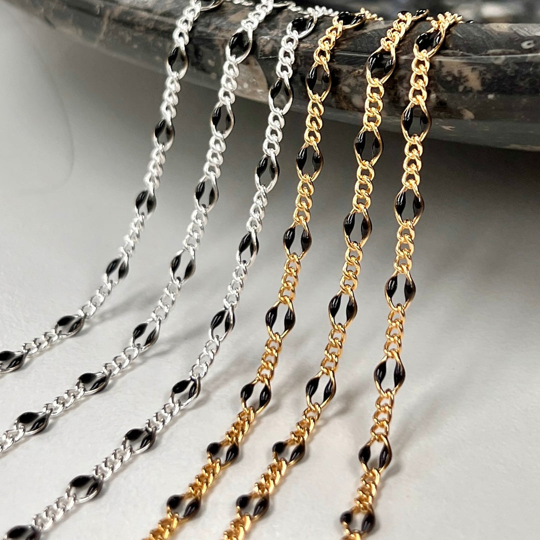 CX80: Enamel Figaro chain by the foot
