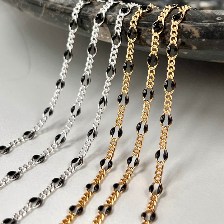 CX80: Enamel Figaro chain by the foot