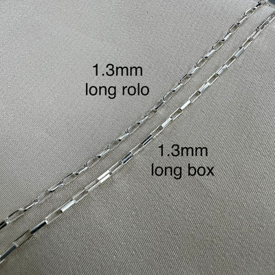 CX41: Long Box - 1.3mm  - Chain By the Foot