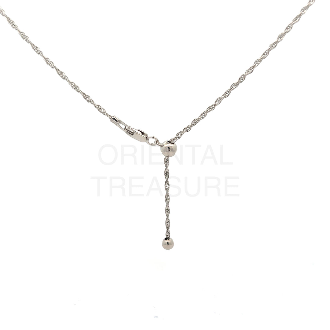 Adjustable / Bolo Rope Sterling Silver Chain 24” Max