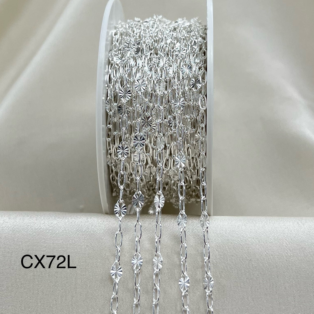 CX72L: 3.2mm Starlight + Paperclip (3+1) chain by the foot