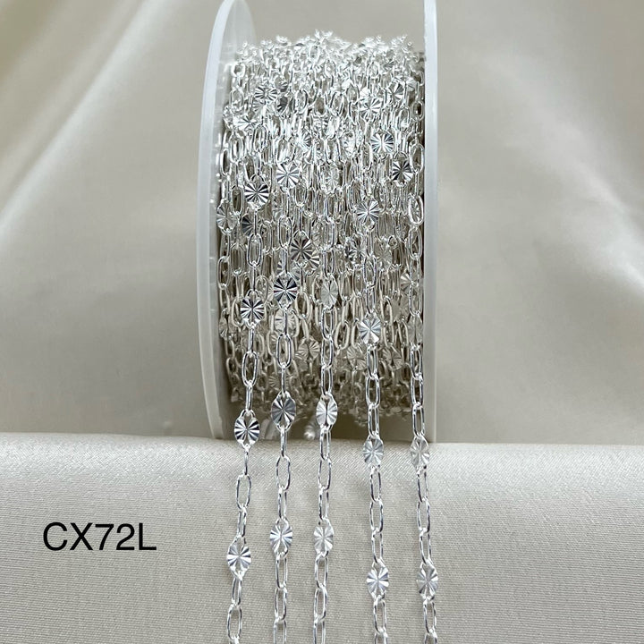 CX72L: 3.2mm Starlight + Paperclip (3+1) chain by the foot