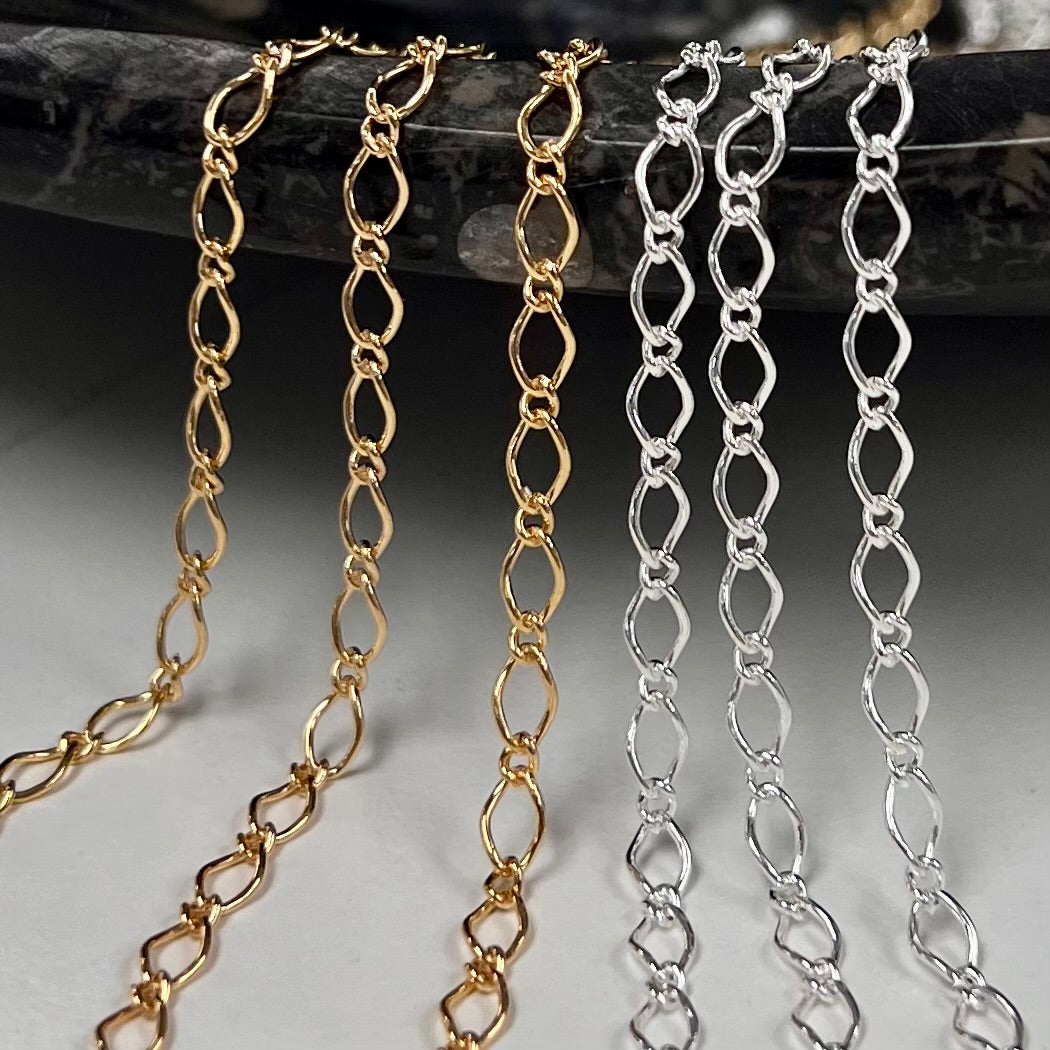 CX136: 3.1mm Figaro (1+1) Chain by the foot