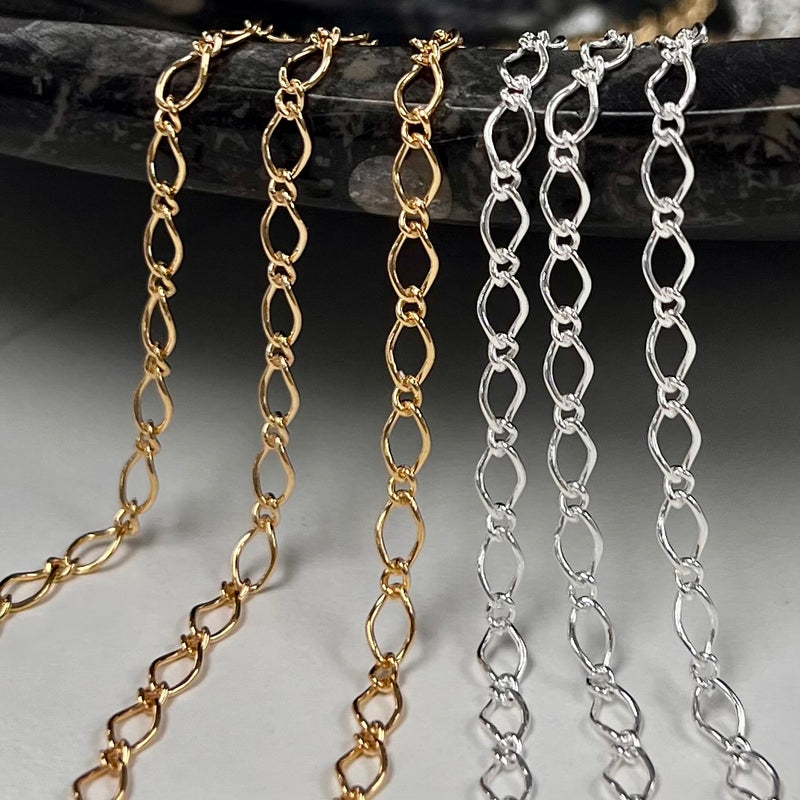CX136: 3.1mm Figaro (1+1) Chain by the foot