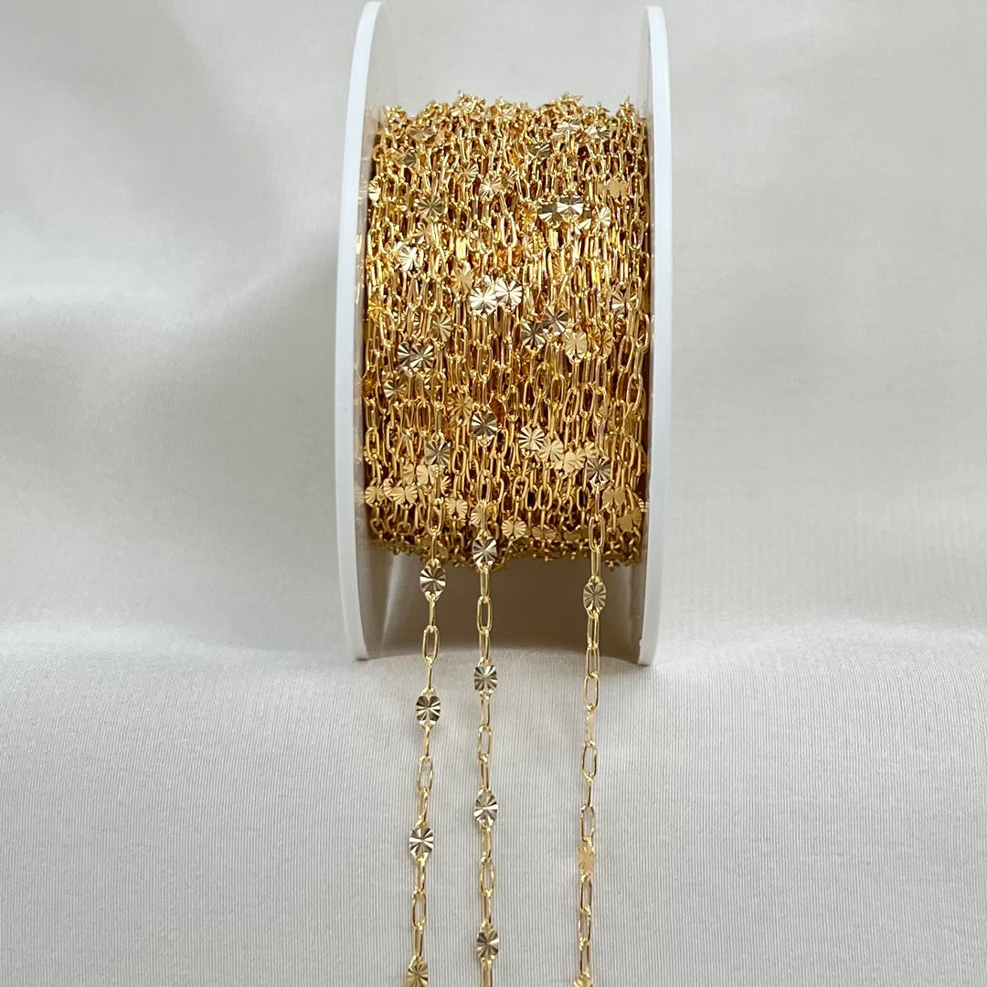CX72S: 2.6mm Starlight + Paperclip (3+1) chain by the foot