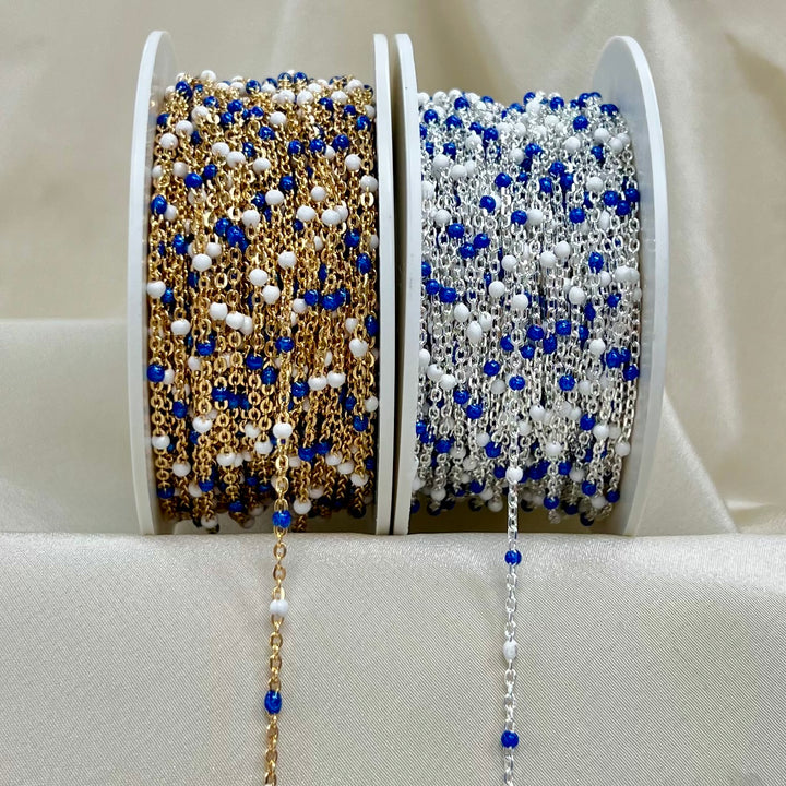 CX26: Multicolor Enamel Satellite Chain - by the foot