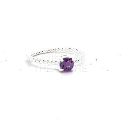 Genuine Gemstone Rope Stackable Rings