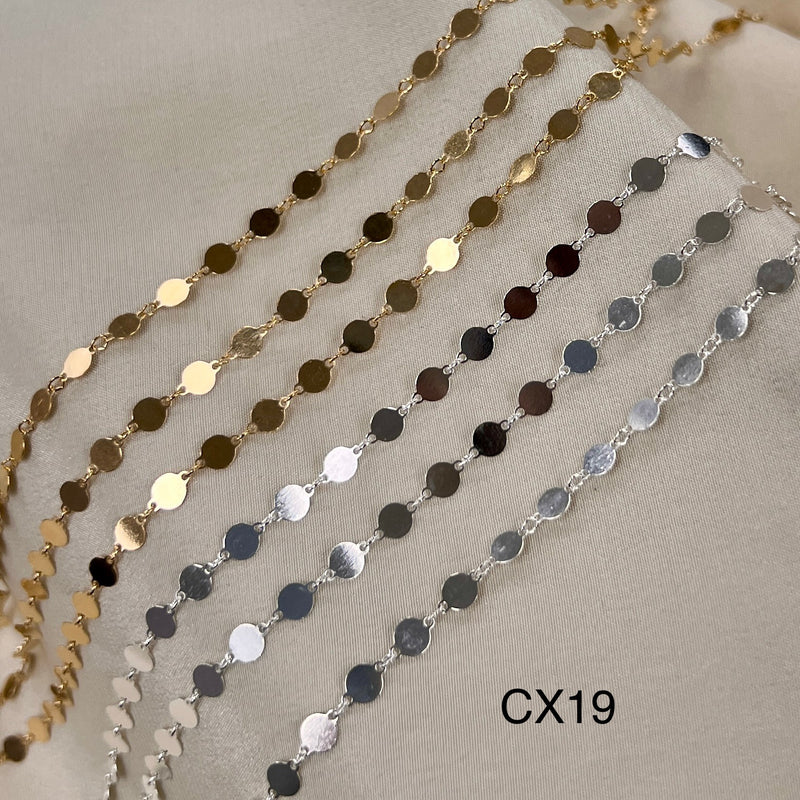 CX19: Lightweight 4mm Disc Chain by the foot
