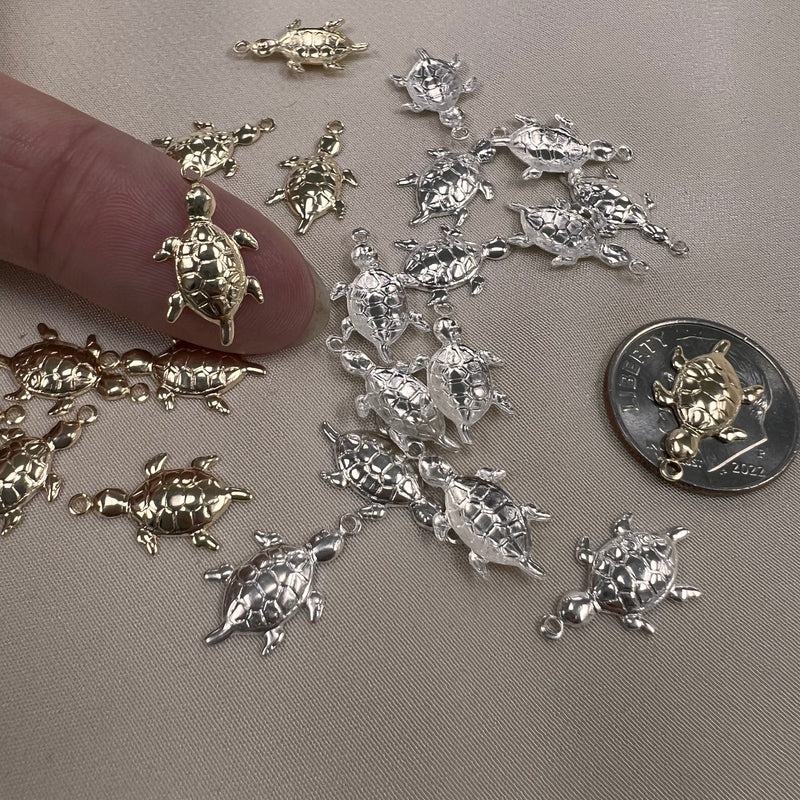 CH31  - 9mm Turtle Charms (Pack of 3)