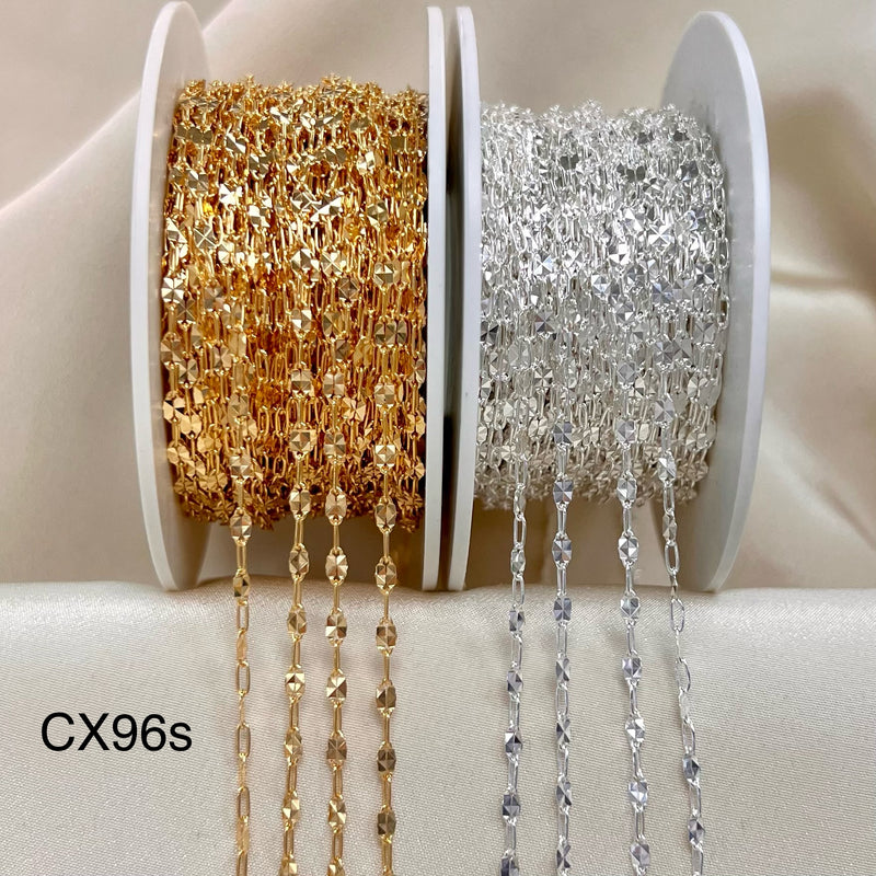 CX96S: 2.6mm Disco + Paperclip (1+1) Chain by the foot
