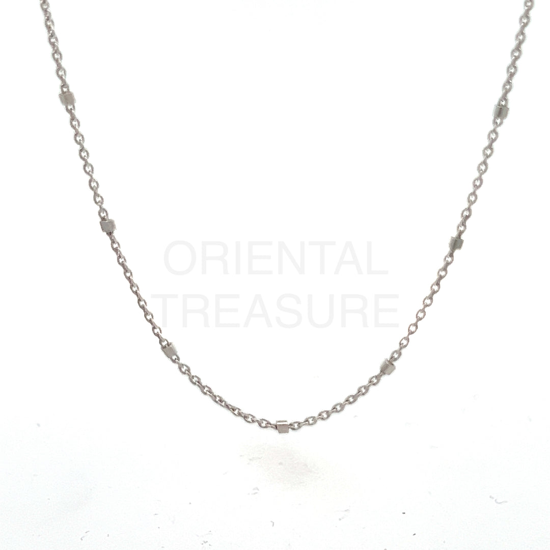 Square Cube Satellite Sterling Silver Chain