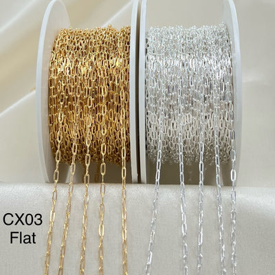 CX03 - 1.6mm Paperclip chain by the foot