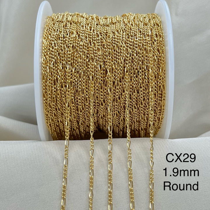 CX29: 1.7mm Figaro Chain by the foot