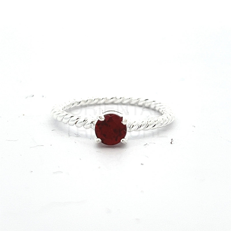 Genuine Gemstone Rope Stackable Rings