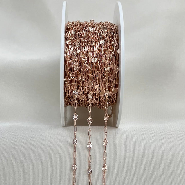 CX72S: 2.6mm Starlight + Paperclip (3+1) chain by the foot