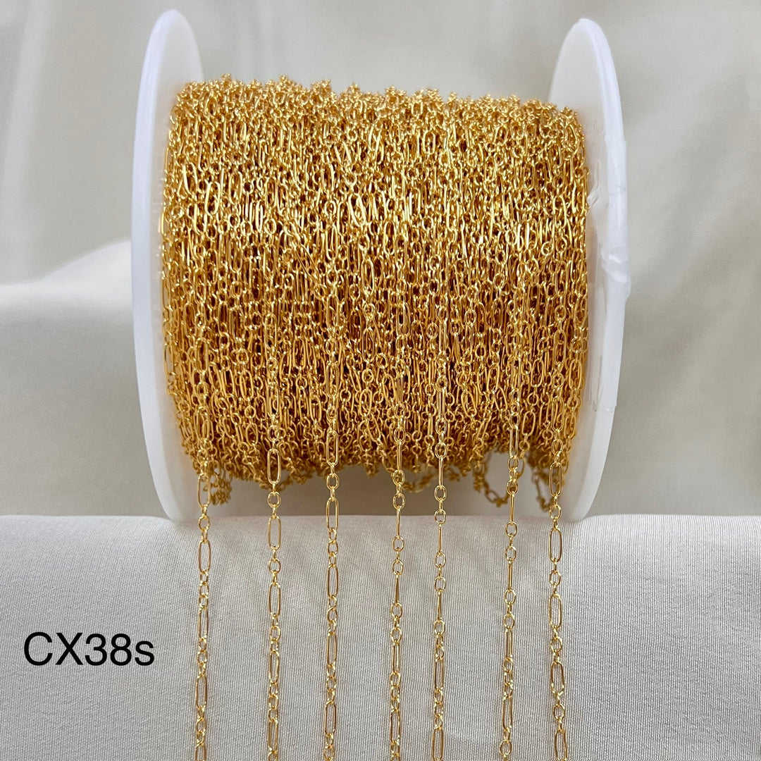 CX38S: Long + Short 1.7mm small PC chain by the foot