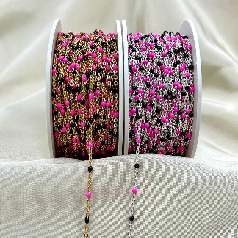 CX26: Multicolor Enamel Satellite Chain - by the foot
