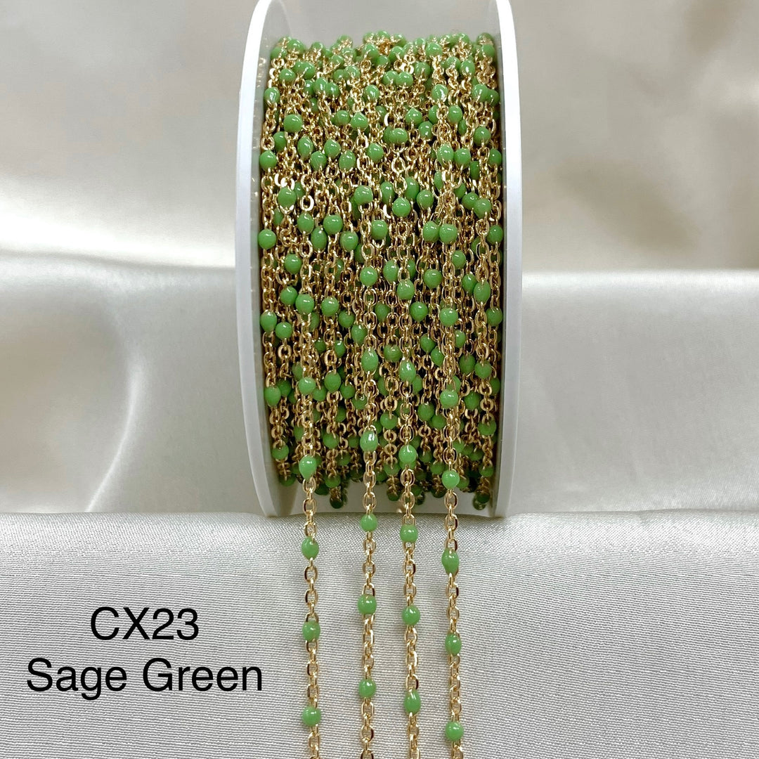 CX23: 7mm Space Enamel Satellite Chain by the foot