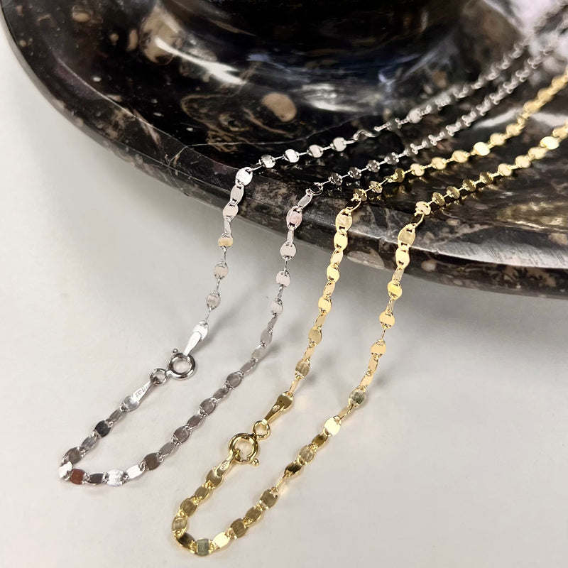 Sequin Sterling Silver Chain