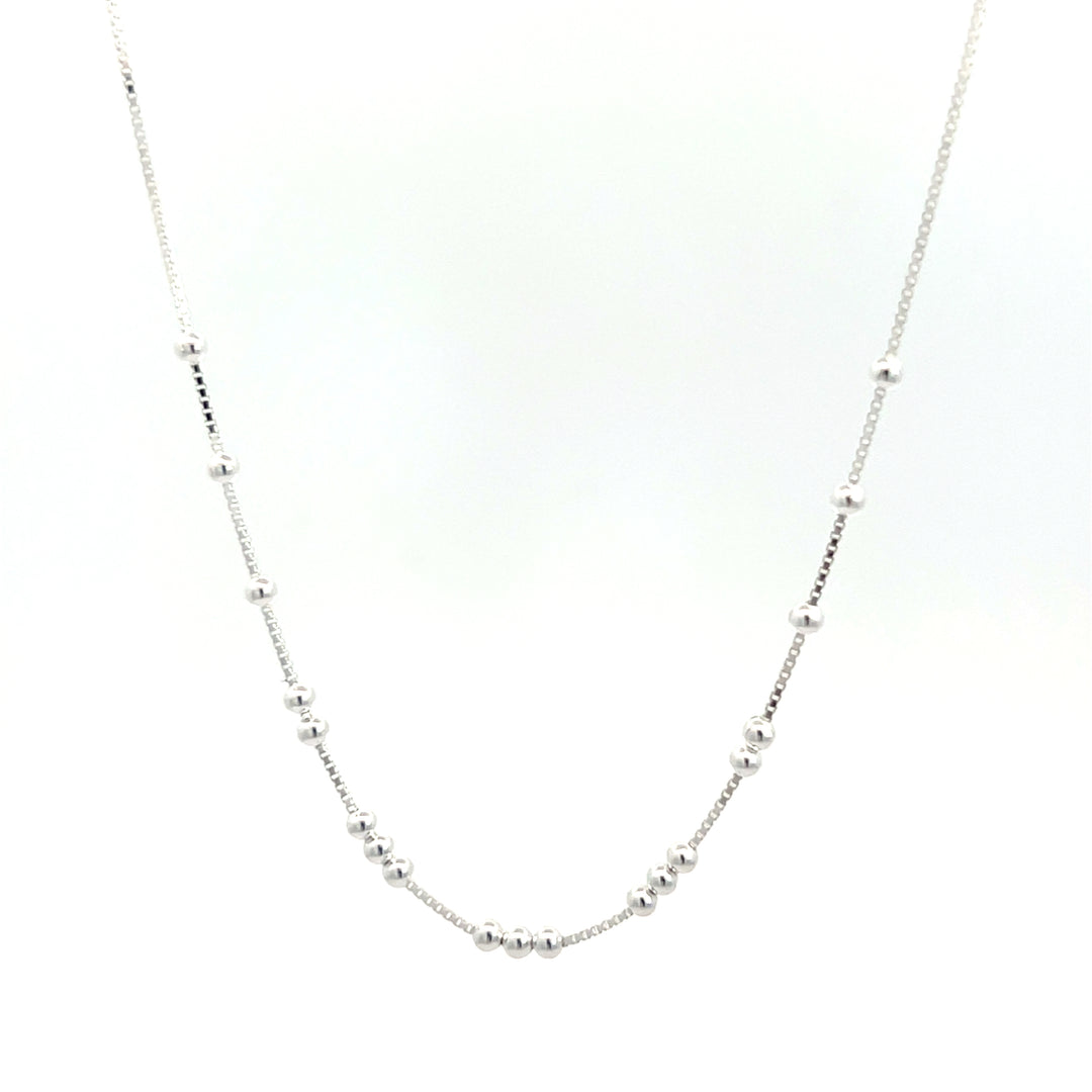Dainty Beaded Box Chain