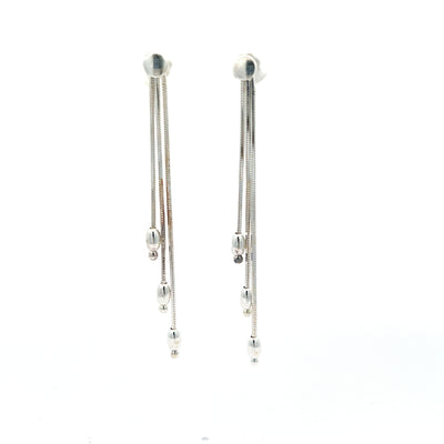13-604 Oval Bead Dangle Earrongs - Net