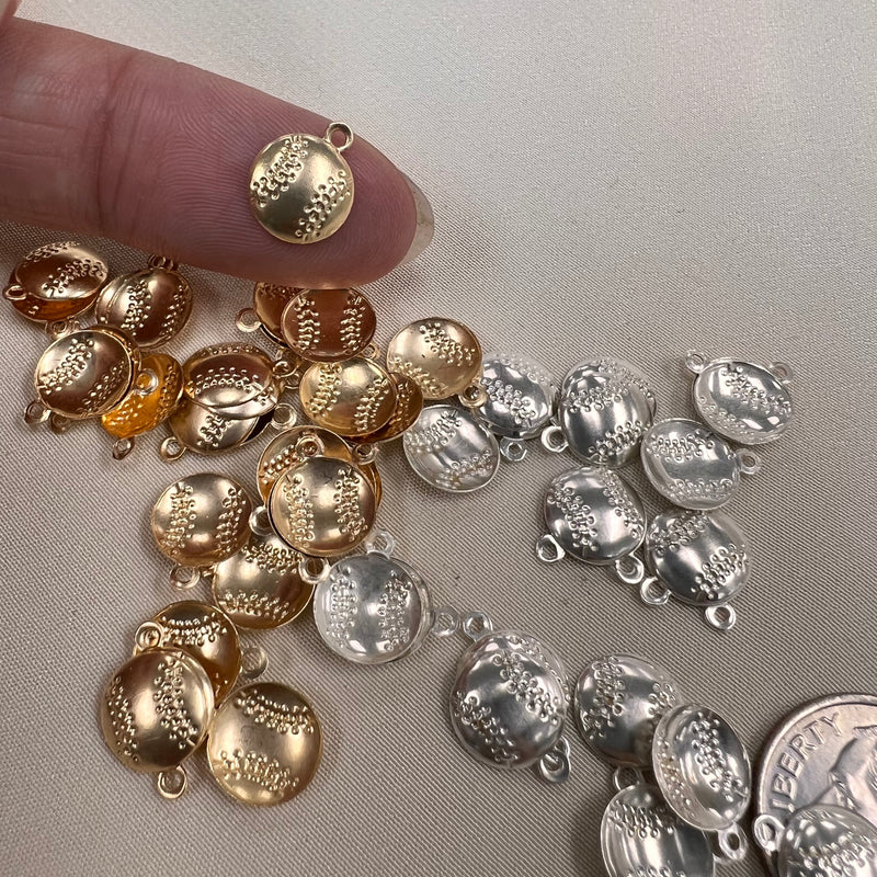 CH32 Baseball Sports 8mm wide Charms (Pack of 3)