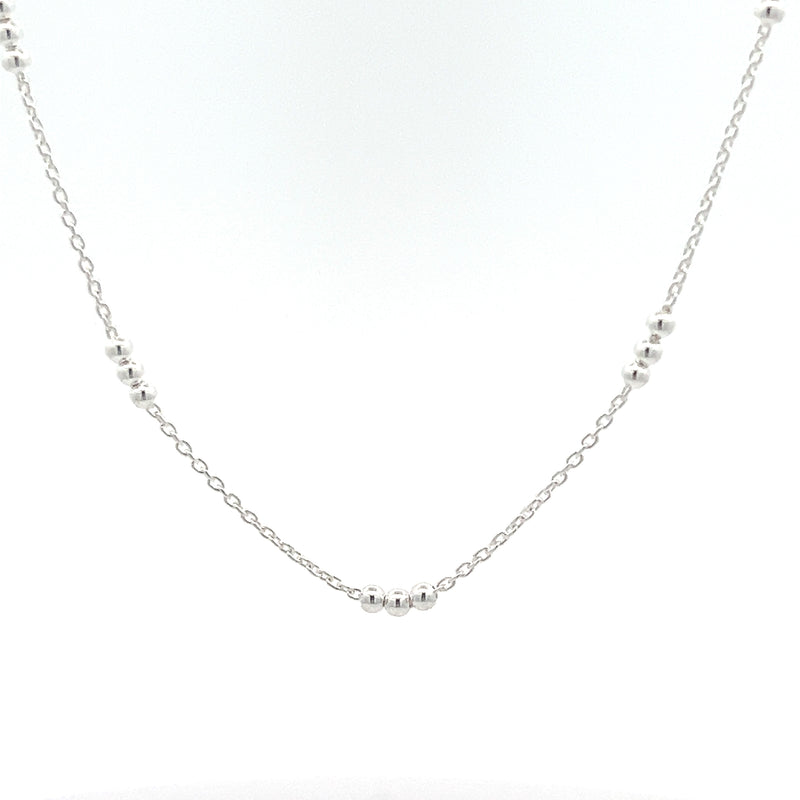 Dainty Triple Bead Satellite Chain