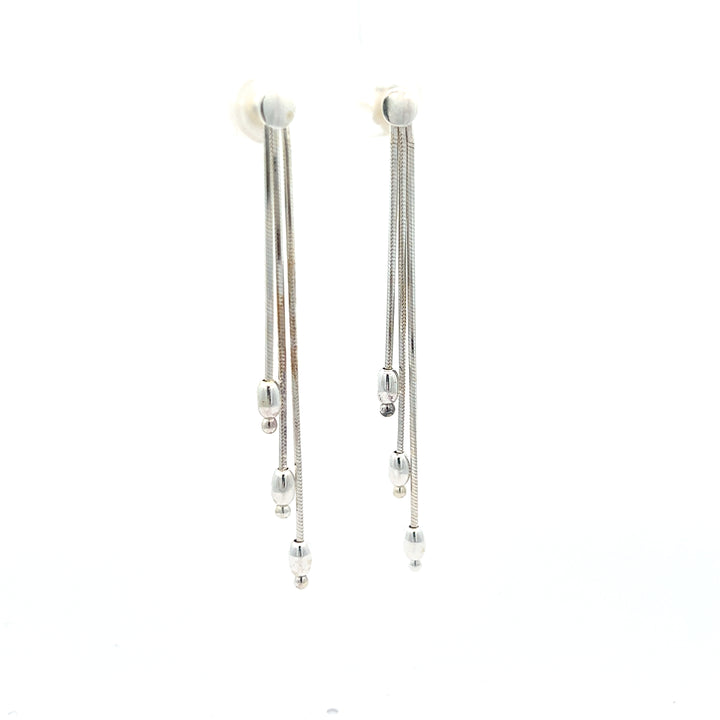 13-604 Oval Bead Dangle Earrongs - Net