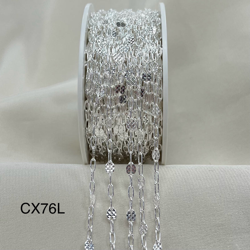 CX76L (3+1): 3.2mm Checkerboard + Paperclip - Chain by the foot