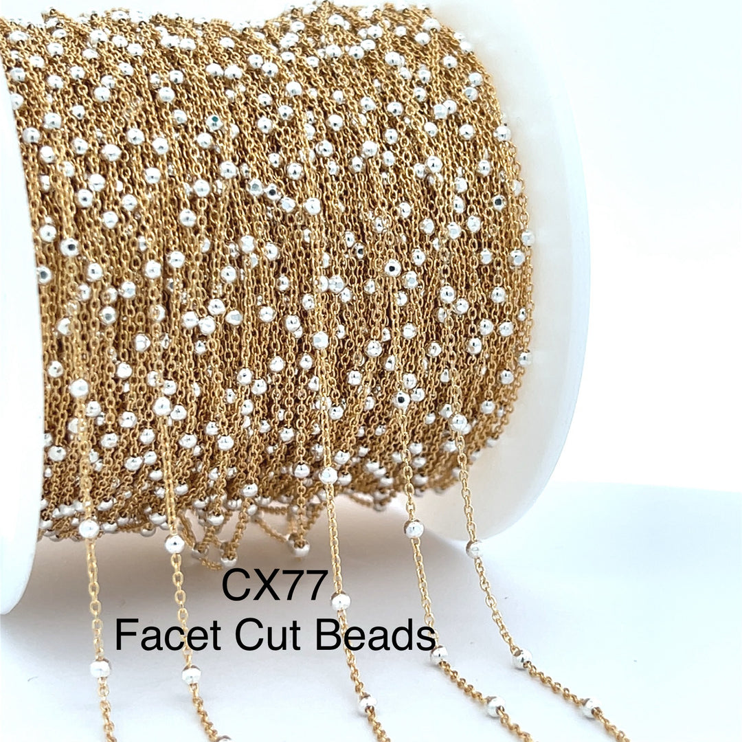 CX77 - Two Tone Satellite chain by the foot (26ga only)