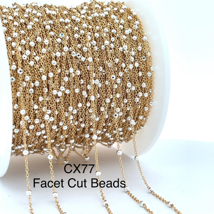 CX77 - Two Tone Satellite chain by the foot (26ga only)
