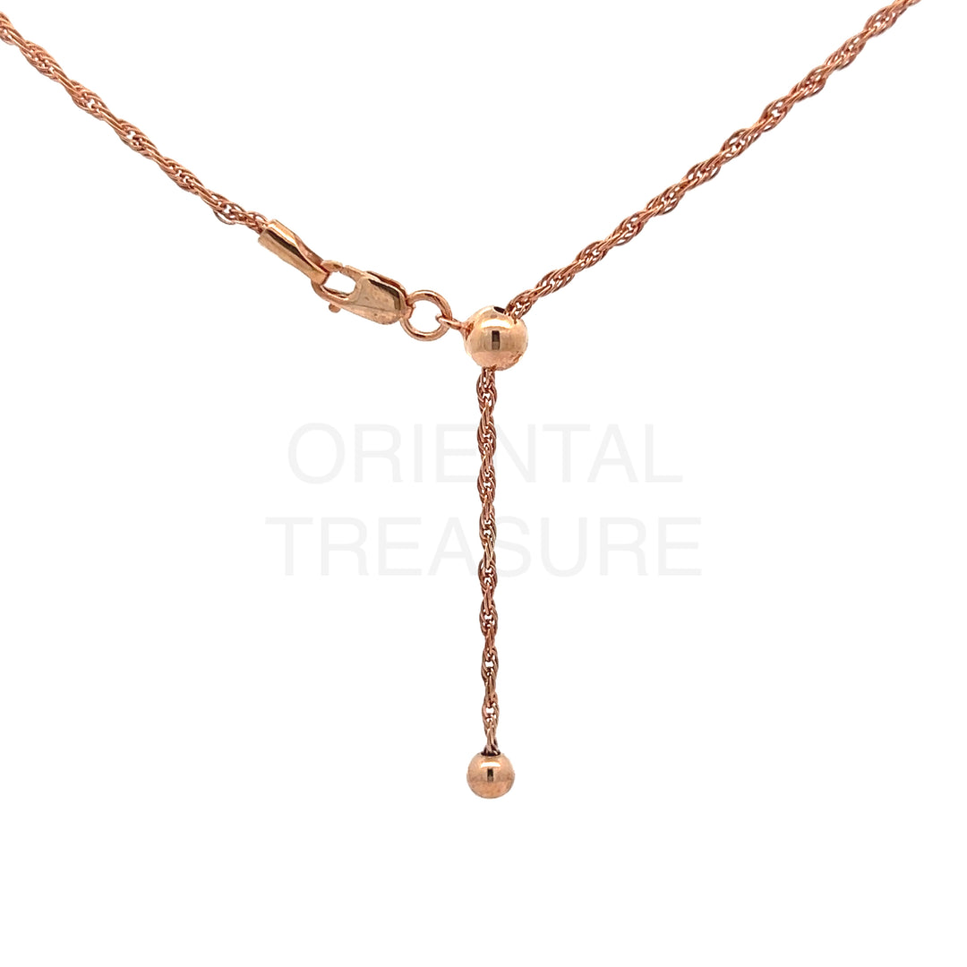 Adjustable / Bolo Rope Sterling Silver Chain 24” Max