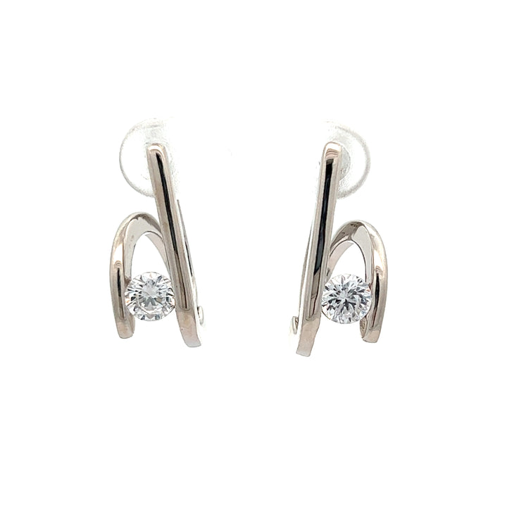 3907 CZ Hoop with Top Latch