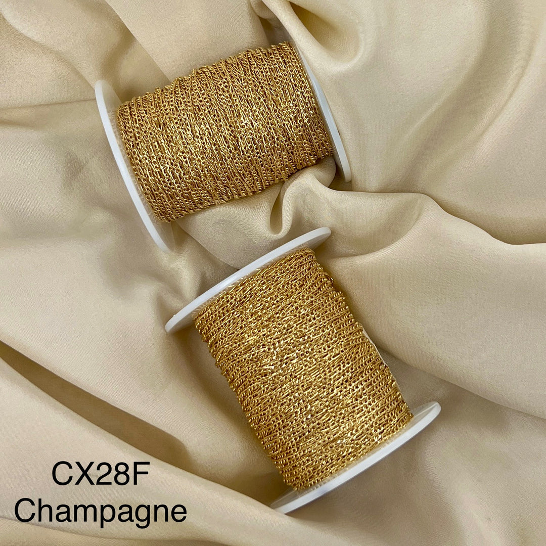 CX28F: 1.5mm Flat Figaro Chain by the foot
