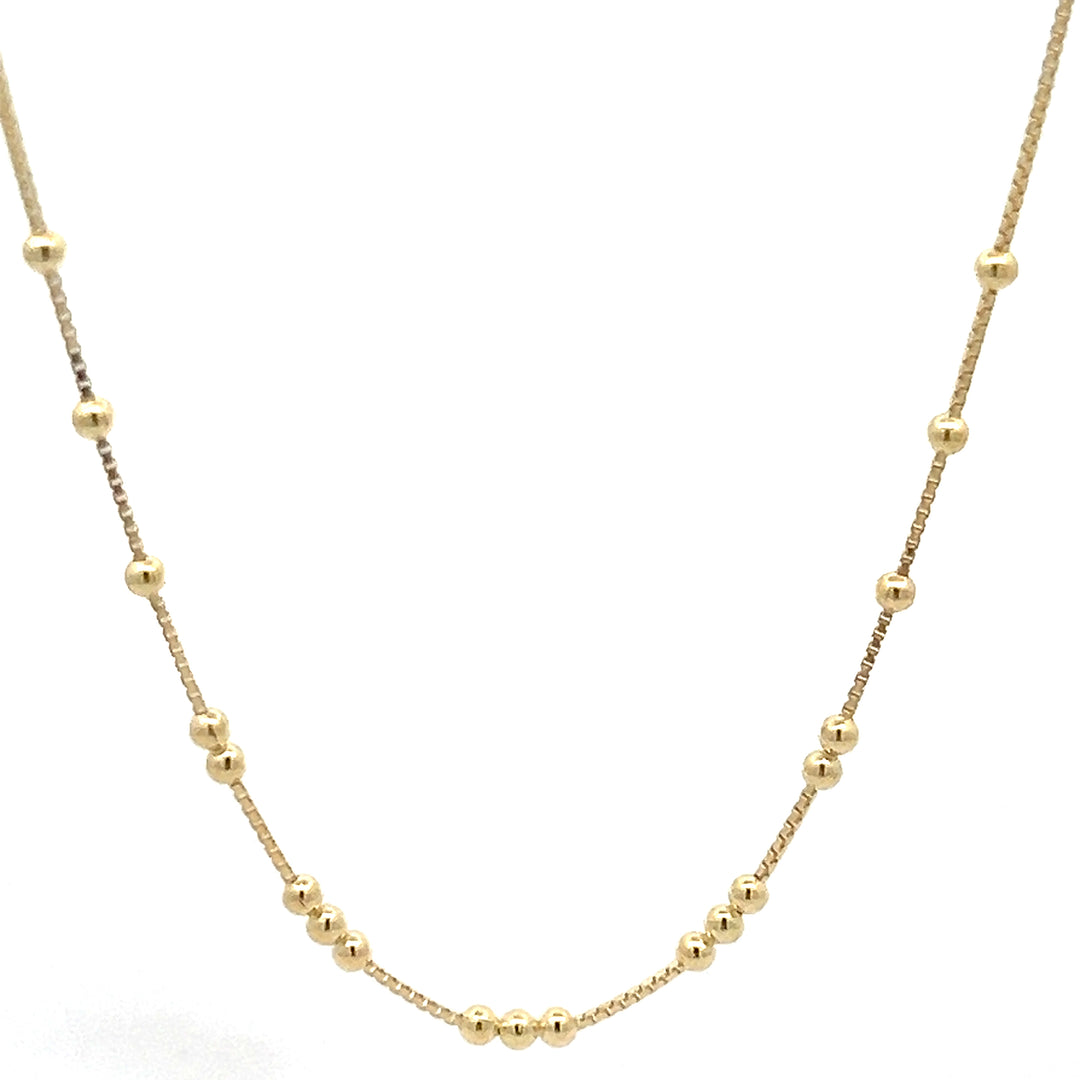 Dainty Beaded Box Chain