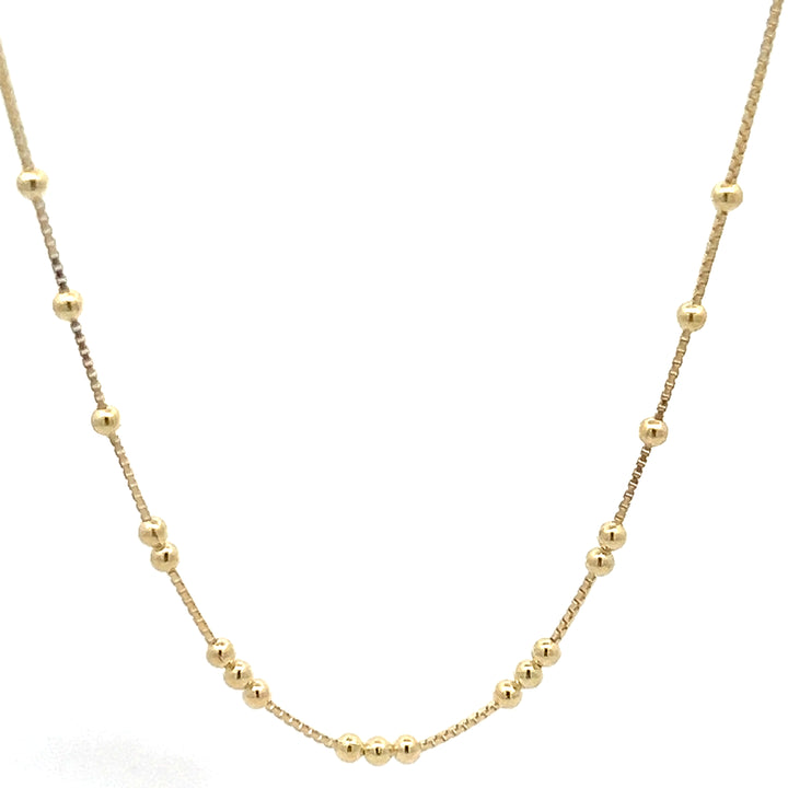 Dainty Beaded Box Chain