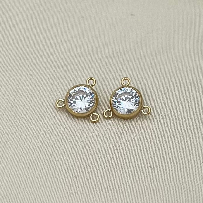 CN27Y: Y - Necklace - 6mm CZ Connector (Pack of 2)