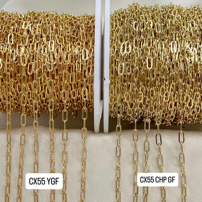 CX55: 2.7mm Paperclip #3 chain By the Foot