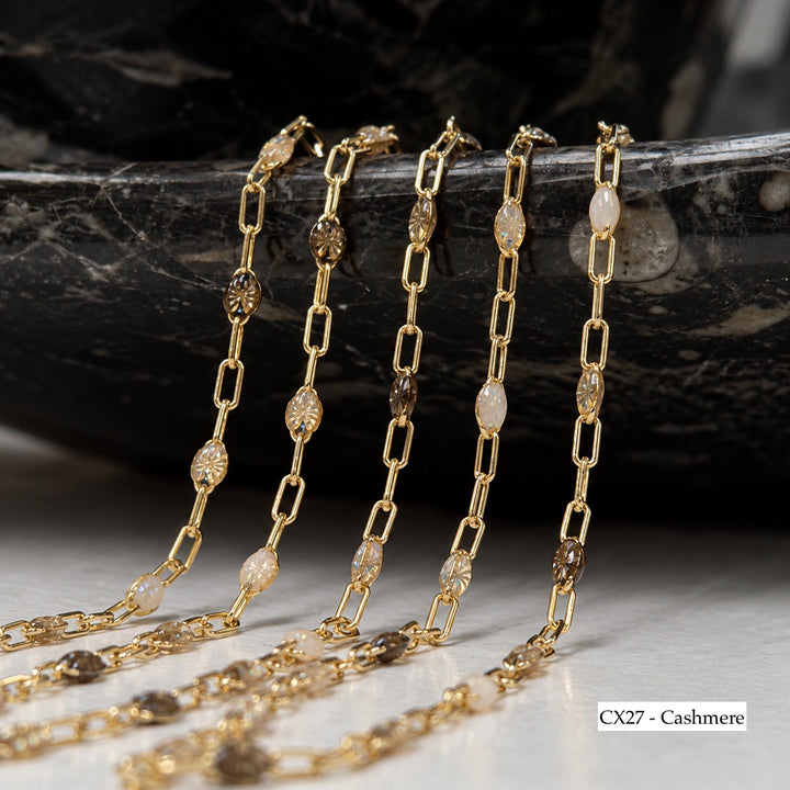 CX27: Enamel Paperclip Chain by the foot