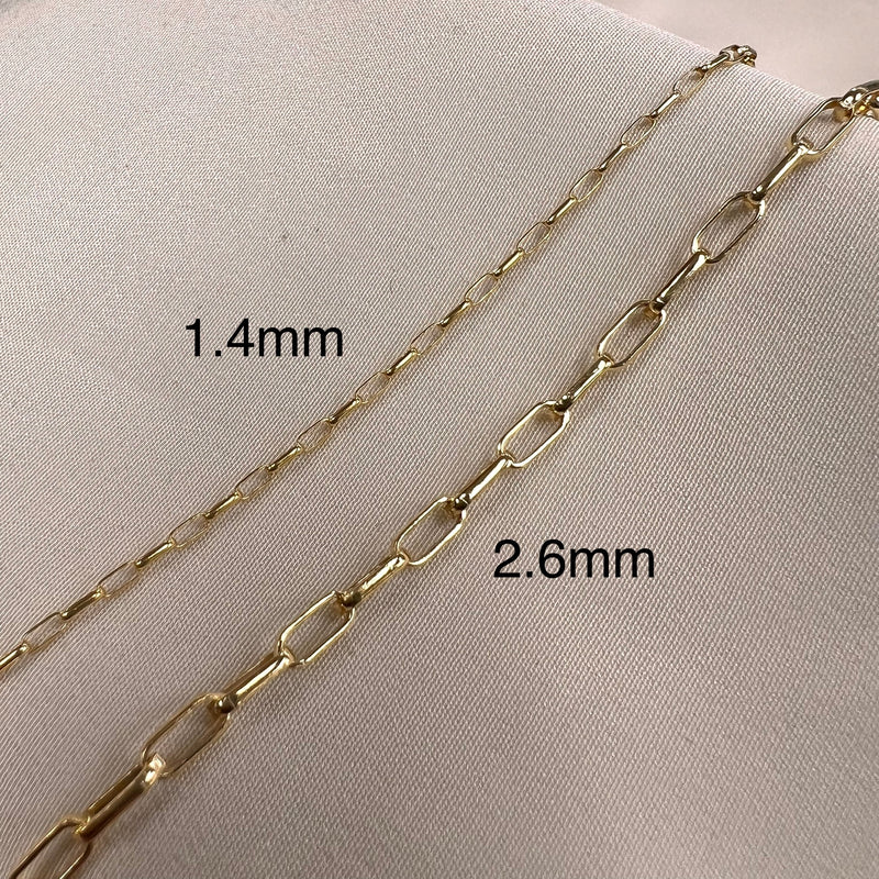 CX44: 2.6mm Long Rolo Chain by the foot