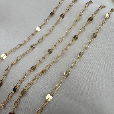 CX69L: Large Sequin + Paperclip - Chain by the foot