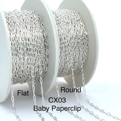 CX03 - 1.6mm Paperclip chain by the foot