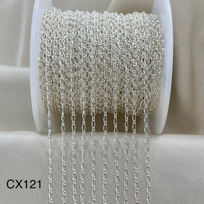 CX121 - 1.5mm (1+1) Figaro Chain by the foot