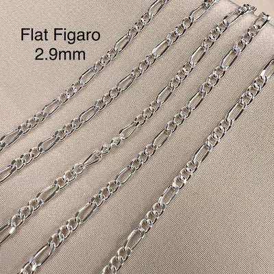Figaro Chain - 2.9mm Wide - By the foot