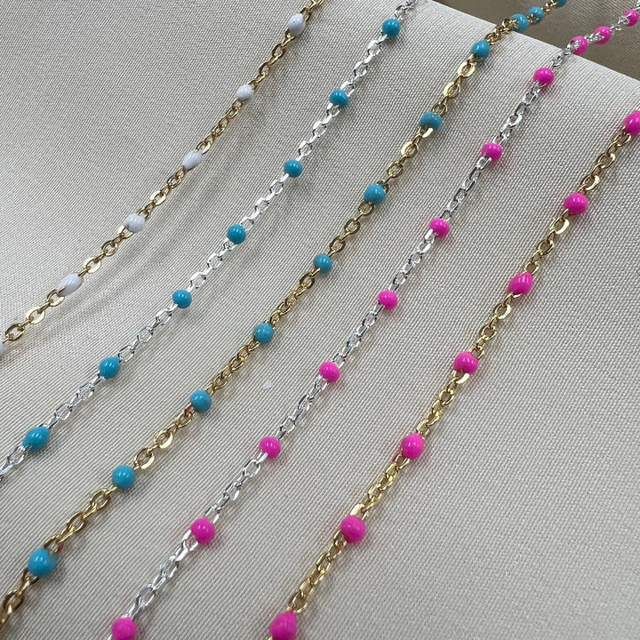 CX23: 7mm Space Enamel Satellite Chain by the foot