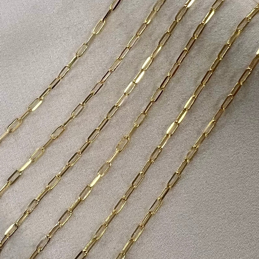 14kt Gold Long Box (1.7mm wide) by the inch